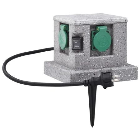 Enchufe de jardín con sensor de ocaso plástico de vidaXL, Enchufes de pared - Ref: Foro24-46355, Precio: 45,38 €, Descuento: %