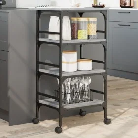Sonoma gray engineered wood kitchen cart 45x35x89.5 cm by , Kitchen and dining carts - Ref: Foro24-842329, Price: 57,14 €, Di...
