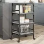 Sonoma gray engineered wood kitchen cart 45x35x89.5 cm by , Kitchen and dining carts - Ref: Foro24-842329, Price: 57,14 €, Di...