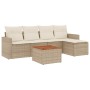 Juego de sofás jardín con cojines 6 pzas ratán sintético beige de , Conjuntos de jardín - Ref: Foro24-3224098, Precio: 351,31...