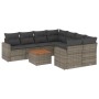 Set de muebles de jardín 9 pzas y cojines ratán sintético gris de , Conjuntos de jardín - Ref: Foro24-3224051, Precio: 529,59...