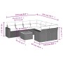 Set de muebles de jardín 9 pzas y cojines ratán sintético gris de , Conjuntos de jardín - Ref: Foro24-3224051, Precio: 529,59...
