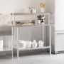 Mesa de trabajo para cocina con estante acero inox 110x55x120cm de , Restauración - Ref: Foro24-3208900, Precio: 247,34 €, De...