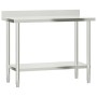 Mesa de trabajo para cocina con estante acero inox 110x55x120cm de , Restauración - Ref: Foro24-3208900, Precio: 247,34 €, De...