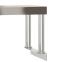 Mesa de trabajo para cocina con estante acero inox 110x55x120cm de , Restauración - Ref: Foro24-3208900, Precio: 247,34 €, De...