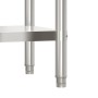 Mesa de trabajo para cocina con estante acero inox 110x55x120cm de , Restauración - Ref: Foro24-3208900, Precio: 247,34 €, De...