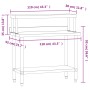 Mesa de trabajo para cocina con estante acero inox 110x55x120cm de , Restauración - Ref: Foro24-3208900, Precio: 247,34 €, De...