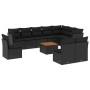 Set de sofás de jardín 11 pzas y cojines ratán sintético negro de , Conjuntos de jardín - Ref: Foro24-3223696, Precio: 656,64...