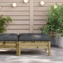 Taburete de jardín con cojín madera de pino impregnada de , Sofás modulares de exterior - Ref: Foro24-838168, Precio: 83,11 €...