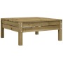 Taburete de jardín con cojín madera de pino impregnada de , Sofás modulares de exterior - Ref: Foro24-838168, Precio: 83,11 €...