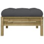 Taburete de jardín con cojín madera de pino impregnada de , Sofás modulares de exterior - Ref: Foro24-838168, Precio: 83,11 €...