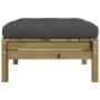 Taburete de jardín con cojín madera de pino impregnada de , Sofás modulares de exterior - Ref: Foro24-838168, Precio: 83,11 €...