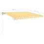 Toldo automático LED sensor de viento amarillo blanco 400x350cm de , Toldos - Ref: Foro24-3068993, Precio: 607,14 €, Descuent...