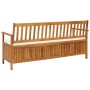Banco de almacenaje con cojín de madera maciza de acacia 170 cm de vidaXL, Bancos de jardín - Ref: Foro24-45912, Precio: 335,...