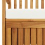 Banco de almacenaje con cojín de madera maciza de acacia 170 cm de vidaXL, Bancos de jardín - Ref: Foro24-45912, Precio: 335,...