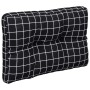 Cojines para sofá de palets 2 piezas tela a cuadros negro de , Cojines para sillas y sofás - Ref: Foro24-360683, Precio: 53,4...