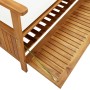 Banco de almacenaje con cojín de madera maciza de acacia 170 cm de vidaXL, Bancos de jardín - Ref: Foro24-45912, Precio: 335,...
