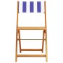 Sillas jardín plegables 6 uds madera maciza tela azul blanco en Sillas de jardín | Comprar online en Foru.es