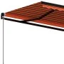Orange and brown manual retractable awning 450x350 cm by , Awnings - Ref: Foro24-3069200, Price: 398,48 €, Discount: %
