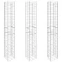 Cestas de muro de gaviones 3 uds acero galvanizado 25x25x197cm de vidaXL, Paneles de vallas - Ref: Foro24-145088, Precio: 77,...