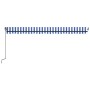 Toldo retráctil manual azul y blanco 500x350 cm de , Toldos - Ref: Foro24-3069216, Precio: 420,52 €, Descuento: %
