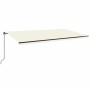 Toldo retráctil manual color crema 600x350 cm de , Toldos - Ref: Foro24-3069237, Precio: 596,94 €, Descuento: %