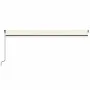 Toldo retráctil manual con luz LED color crema 600x350 cm de , Toldos - Ref: Foro24-3069242, Precio: 576,88 €, Descuento: %