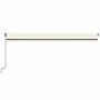 Toldo retráctil manual con luz LED color crema 600x350 cm de , Toldos - Ref: Foro24-3069242, Precio: 601,01 €, Descuento: %