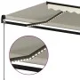 Toldo retráctil manual con luz LED color crema 600x350 cm de , Toldos - Ref: Foro24-3069242, Precio: 576,88 €, Descuento: %