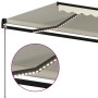 Toldo retráctil manual con luz LED color crema 600x350 cm de , Toldos - Ref: Foro24-3069242, Precio: 601,01 €, Descuento: %