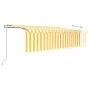Toldo automático persiana, LED y sensor de viento amarillo 5x3m de , Toldos - Ref: Foro24-3069353, Precio: 683,57 €, Descuent...