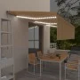 Manual retractable awning with blind and yellow white LED 6x3 m by , Awnings - Ref: Foro24-3069483, Price: 582,37 €, Discount: %