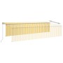 Toldo retráctil manual con persiana y LED amarillo blanco 6x3 m de , Toldos - Ref: Foro24-3069483, Precio: 518,42 €, Descuent...