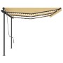 Toldo manual retráctil con LED amarillo y blanco 6x3,5 m de , Toldos - Ref: Foro24-3070283, Precio: 727,08 €, Descuento: %