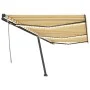 Toldo manual retráctil con luz LED amarillo y blanco 600x350 cm de , Toldos - Ref: Foro24-3069883, Precio: 712,82 €, Descuent...