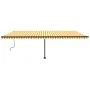 Toldo manual retráctil con luz LED amarillo y blanco 600x350 cm de , Toldos - Ref: Foro24-3069883, Precio: 712,82 €, Descuent...