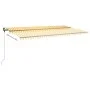 Toldo manual retráctil con luz LED amarillo y blanco 600x350 cm de , Toldos - Ref: Foro24-3069883, Precio: 712,82 €, Descuent...