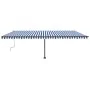 Manual retractable awning with blue and white LED light 600x300 cm by , Awnings - Ref: Foro24-3069801, Price: 685,78 €, Disco...
