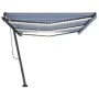 Manual retractable awning with blue and white LED light 600x300 cm by , Awnings - Ref: Foro24-3069801, Price: 685,78 €, Disco...