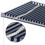Manual retractable awning with blue and white LED light 600x300 cm by , Awnings - Ref: Foro24-3069801, Price: 685,78 €, Disco...