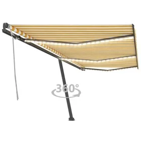 Manuelle ausfahrbare Markise mit gelbem und weißem LED-Licht 600x300 cm. von , Markisen - Ref: Foro24-3069803, Preis: 671,20 ...