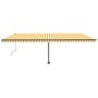 Toldo retráctil manual con luz LED amarillo y blanco 600x300 cm de , Toldos - Ref: Foro24-3069803, Precio: 626,21 €, Descuent...