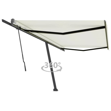 Toldo de pie retráctil manual crema 500x350 cm de , Toldos - Ref: Foro24-3069857, Precio: 550,80 €, Descuento: %