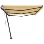 Toldo de pie retráctil manual amarillo y blanco 600x300 cm de , Toldos - Ref: Foro24-3069798, Precio: 547,34 €, Descuento: %