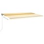 Toldo de pie retráctil manual amarillo y blanco 600x300 cm de , Toldos - Ref: Foro24-3069798, Precio: 547,34 €, Descuento: %