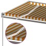 Toldo retráctil manual con postes amarillo y blanco 6x3 m de , Toldos - Ref: Foro24-3070203, Precio: 630,05 €, Descuento: %