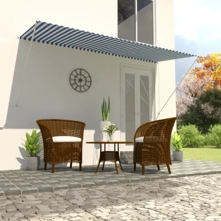 Toldo retráctil 300x150 cm azul y blanco de , Toldos - Ref: Foro24-143749, Precio: 64,02 €, Descuento: %