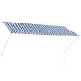Toldo retráctil 300x150 cm azul y blanco de , Toldos - Ref: Foro24-143749, Precio: 64,02 €, Descuento: %