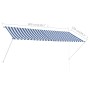 Toldo retráctil 300x150 cm azul y blanco de , Toldos - Ref: Foro24-143749, Precio: 54,20 €, Descuento: %
