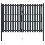 Cancela doble de valla de acero gris antracita 306x250 cm de , Puertas de jardín - Ref: Foro24-146355, Precio: 667,23 €, Desc...